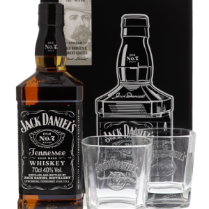 Jack Daniel’s Old N°7 + 2 verres en Tin Box 70cl 40°