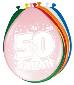 Ballonnen folatex 30 cm. sarah (12x 8 stuks)