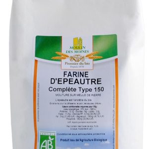 Moulin des Moines Farine d’Épeautre Complète T150 1Kg