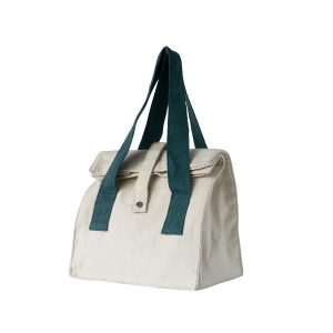 Pebbly Lunch Bag en Coton Bio – Vert