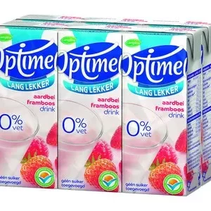Optimel drink aarbei framboos 6x200ml. a5