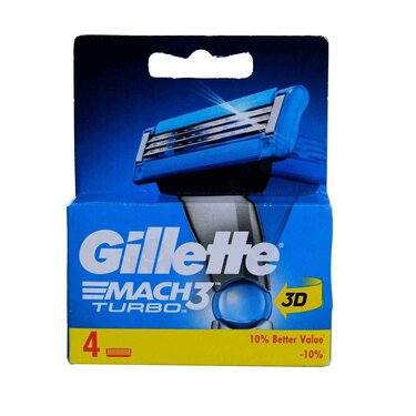 4 Cartouches Remplaçables Gillette Mach3 Turbo