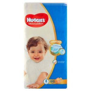 50 Couches Large Ultra Confort Huggies T4 (8 – 14kg)