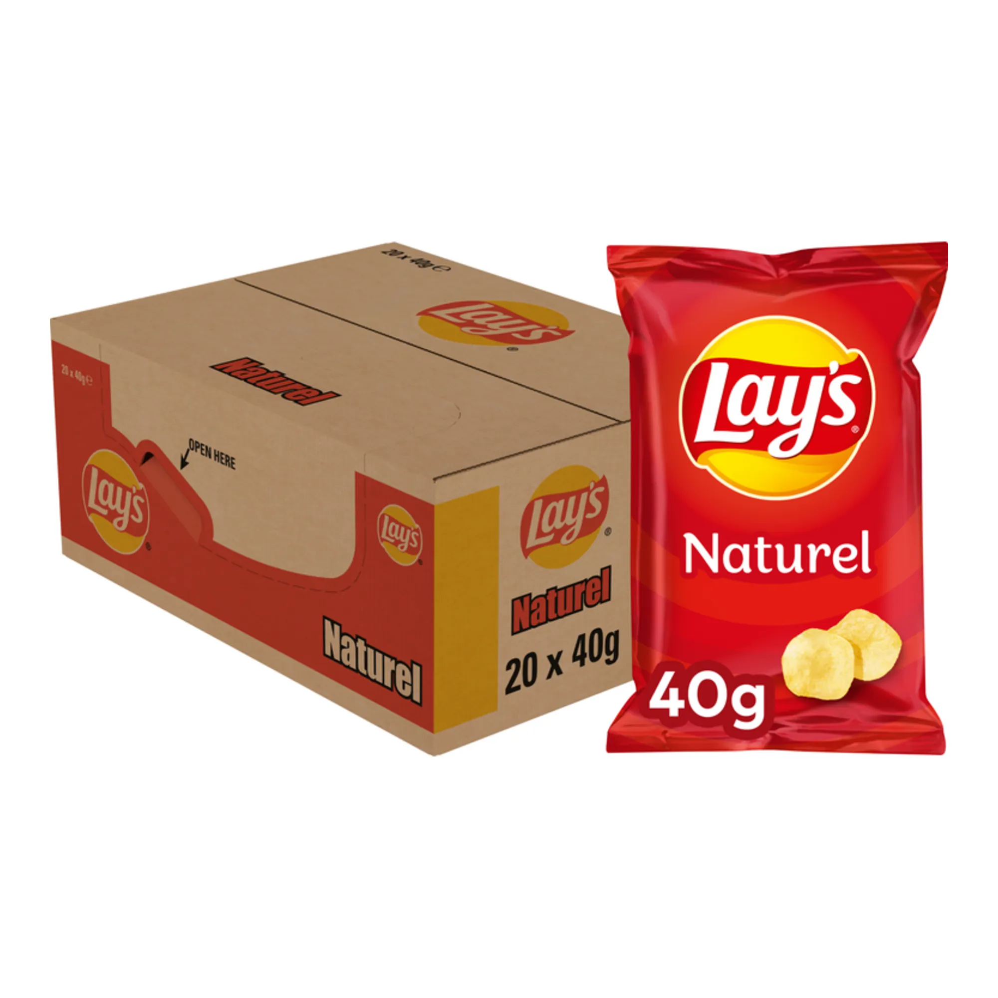 Lay’s Chips Naturel (20x40gr) – Image 3