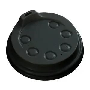 Deksel 80 mm + drinkgat voor hotcup  250 ml zwart (1000 stuks)