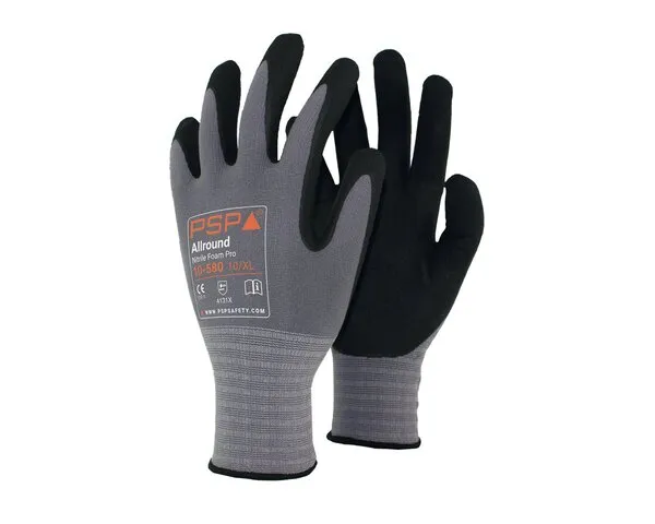 PSP Allround Werkhandschoenen Zwart 10-580 Maat 7 (12 paar)