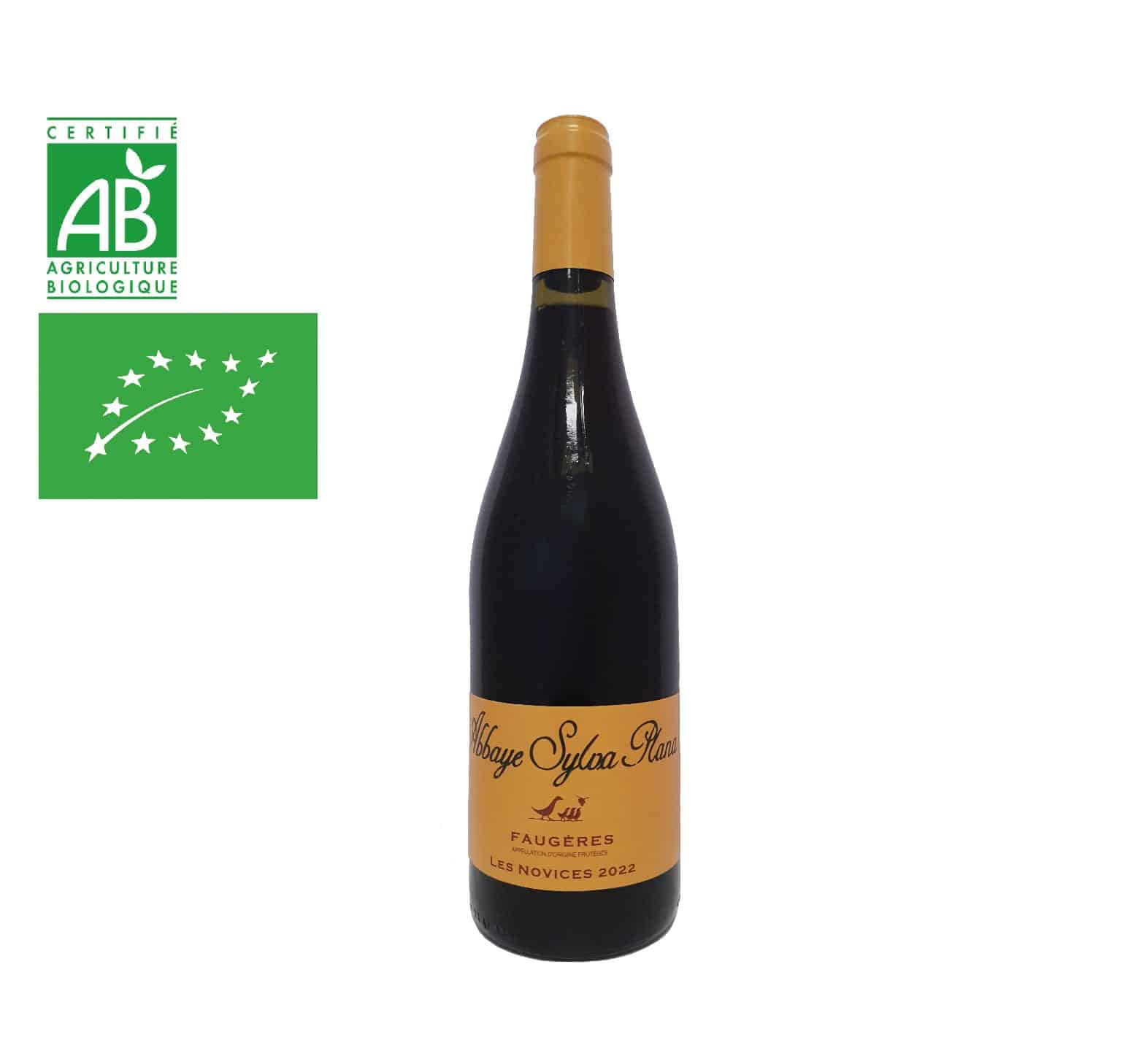 Abbaye Sylva Plana “Les Novices” A.O.P. FAUGÈRES Rouge 2022 Bouteille 75cl