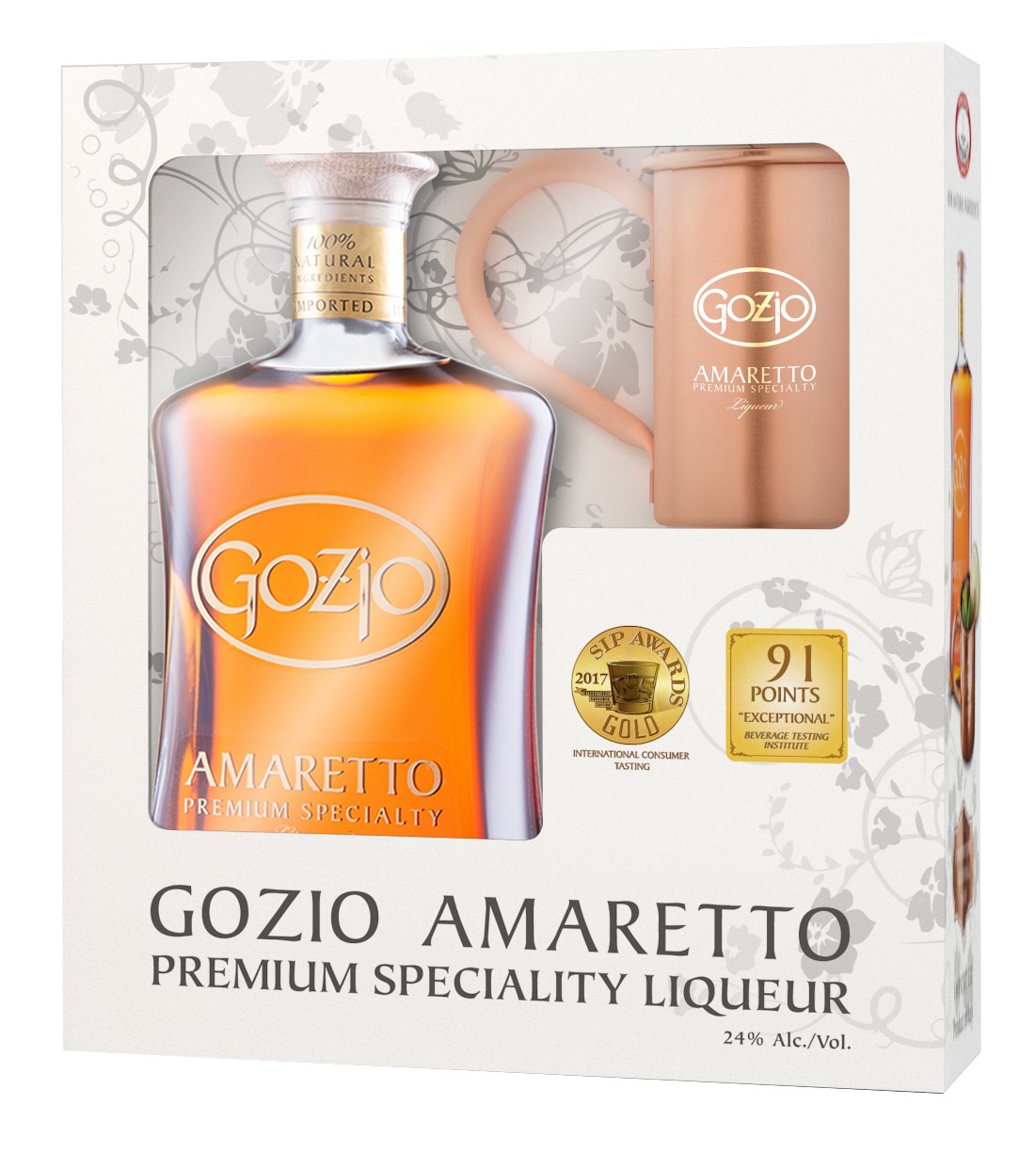 Gozio Amaretto Coffret 70cl 24°