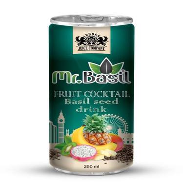 Boisson aux Graines de Basilic & Fruit Cocktail Mr. Basil 250 ml