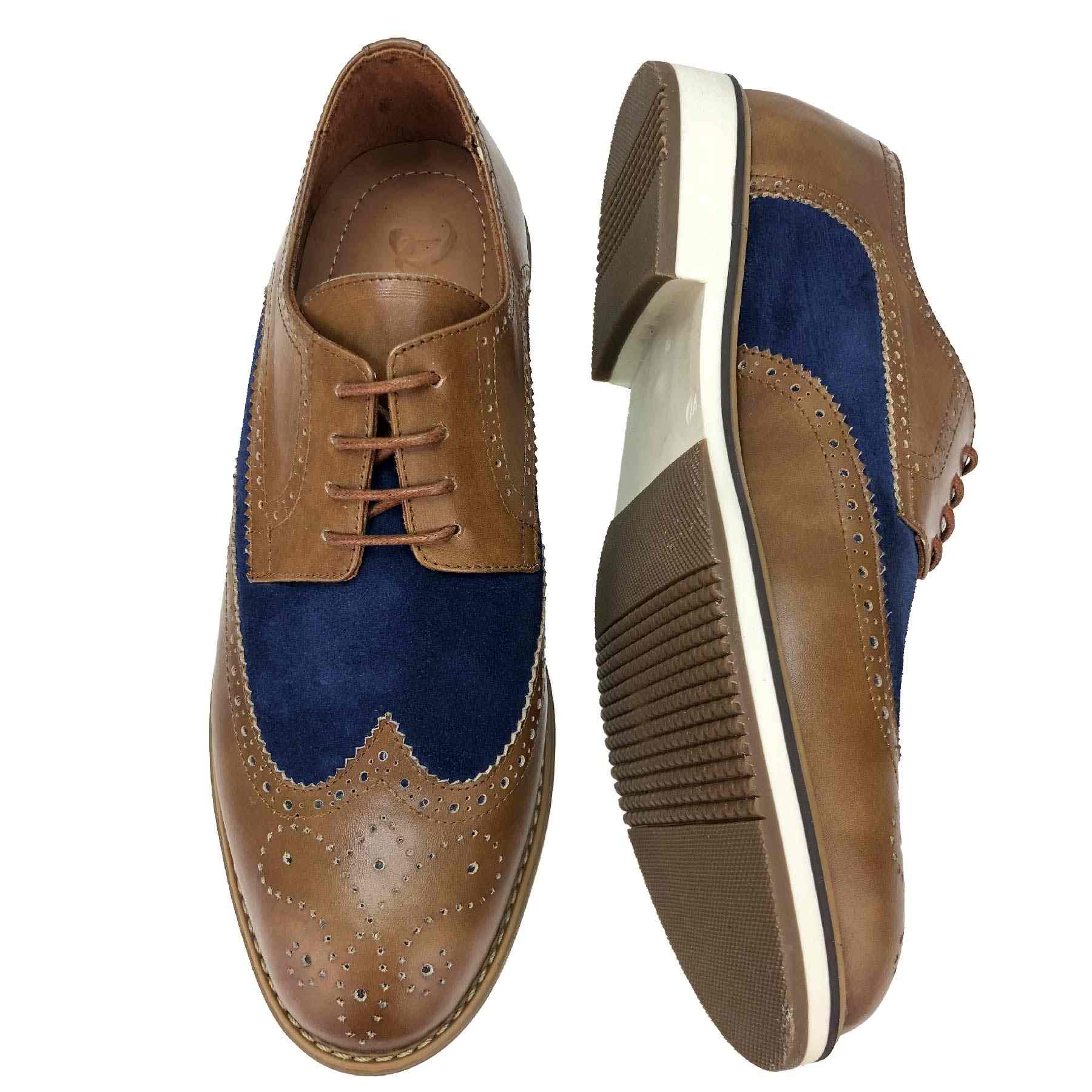 Chaussure Cuir Taba Bleu (CH201-020)