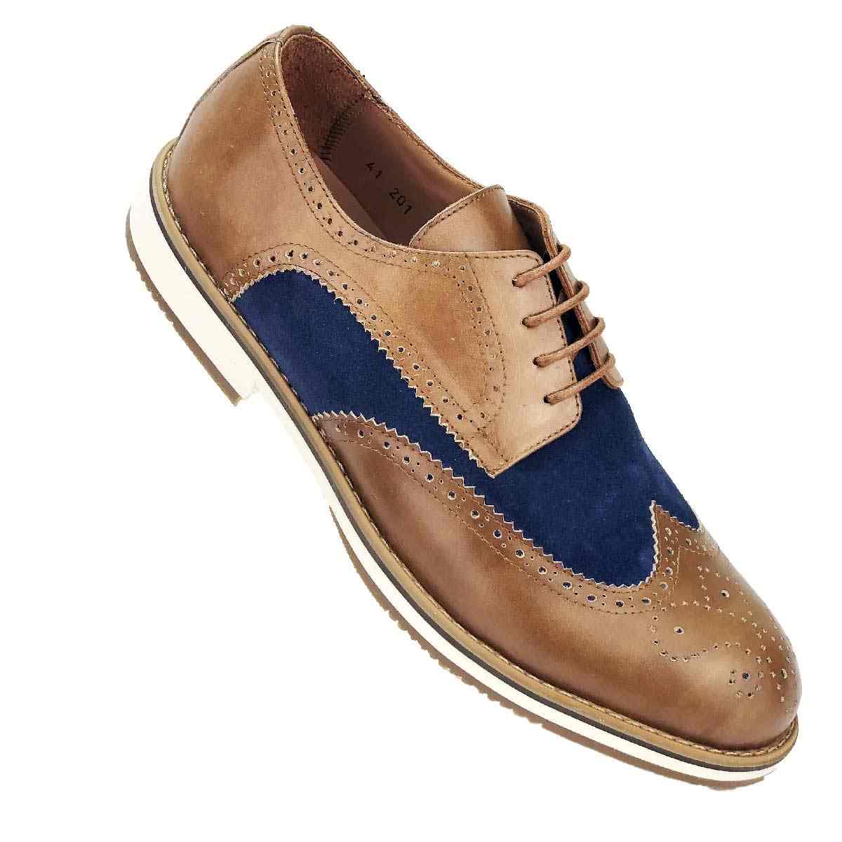 Chaussure Cuir Taba Bleu (CH201-020) – Image 6