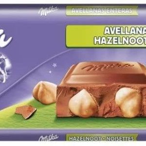 Chocolat au Lait Fourré aux Noisettes Entières Milka 300g