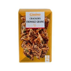 Cracker fromage/graine CASINO 65G