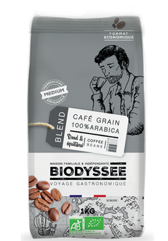 Biodyssée 100% Arabica Grain – Medium 1Kg