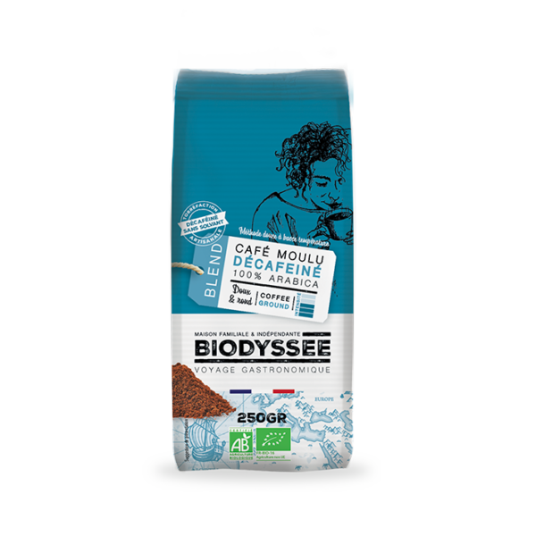 Biodyssée Doux Décafeiné Pur Arabica Moulu 250G