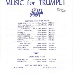 Sobre las Olas pour Trompette et accompagnement de piano