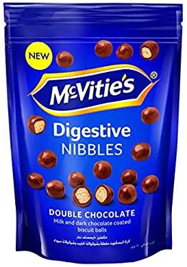 Double Chocolat Digestive Nibbles Mc Vities 120g