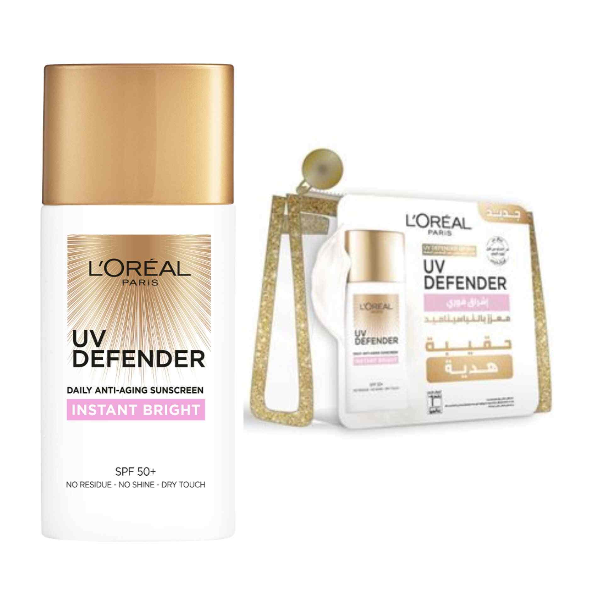 L’OREAL – UV DEFENDER Instant Bright SPF 50+ avec TROUSSE 50ml