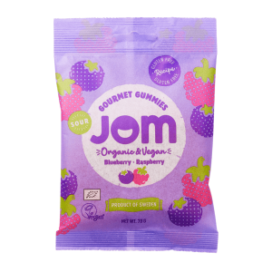 Jom Gummies Sour Myrtille Framboise 70G