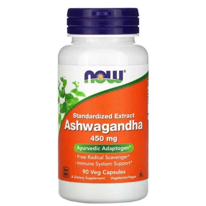 NOW – ASHWAGANDHA 450 MG 90 CAPSULES VEGETALES