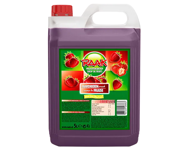 Raak Vruchtensiroop Aardbeien (5 liter)