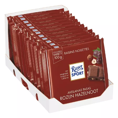 Ritter Sport Rozijn Hazelnoot (12x 100gr) – Image 2