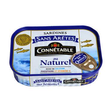 Sardines Sardines Sans Arêtes au Naturel Connétable 140 g