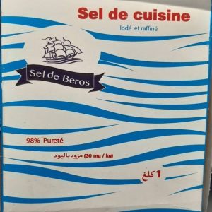 Sel de Cuisine Iodé et Raffiné Sel de Beros 30 mg