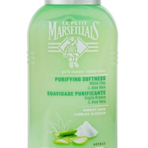 Shampooing Soin aux Extraits d’Argile Blanche et de Lait de Jasmin pour Cheveux Régraissant Vite Le Petit Marseillais 250ml