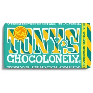 Tony’s Chocolonely reep wit 28% stracciatella (15x 180gr)