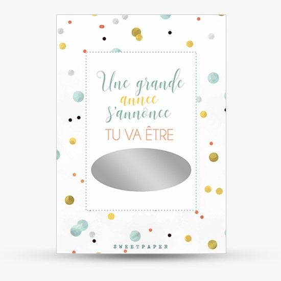 Carte à gratter Annonce Grossesse personnalisable – A partir de 7€