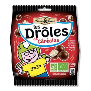 Saveurs et Nature Billes 3 Céréales Enrobées de Chocolat Noir 100G