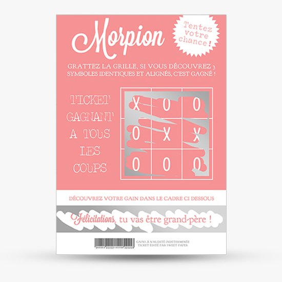 Carte à gratter Annonce Grossesse morpion – A partir de 7€