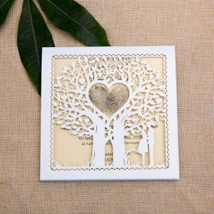 Faire-part Ciselé Arbre coeur WZL0014