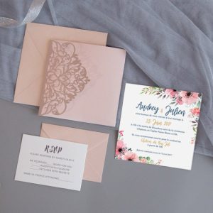 Faire-part Ciselé Pocketfold WPFC2129