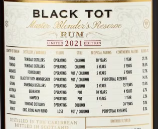 Black Tot Master Blender’s Reserve 2021 70cl 54,5° – Image 2
