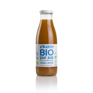 Ekolo Pur Jus de Raisin et Pêche 750ML