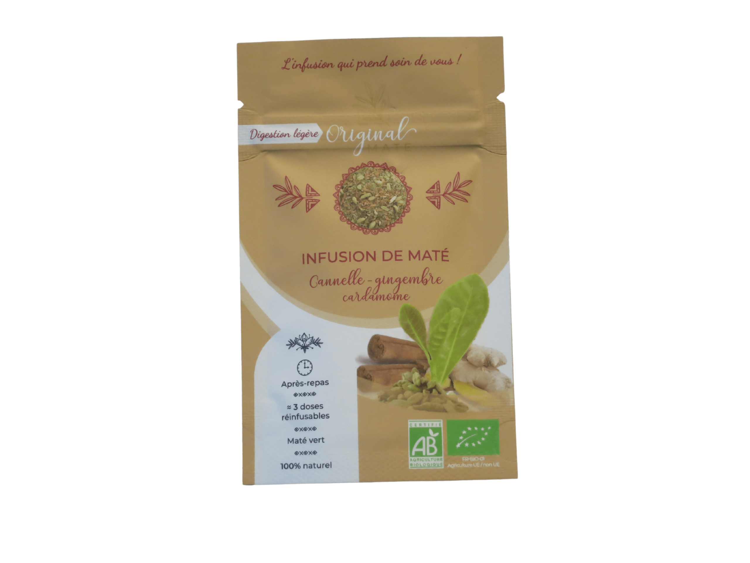 Maté Bio, Cannelle-Gingembre Cardamome (10g)