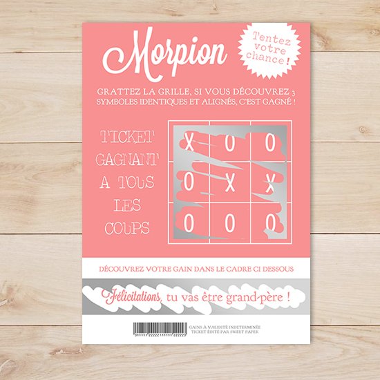 Carte à gratter Annonce Grossesse morpion – A partir de 7€ – Image 2