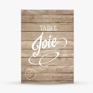 Numéros de table In the Wood