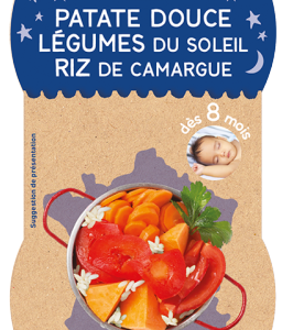 Babybio Patate Douce Légumes du Soleil Riz de Camargue 2X220G