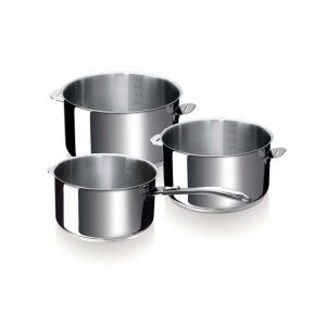 Série de 3 casseroles en inox Beka