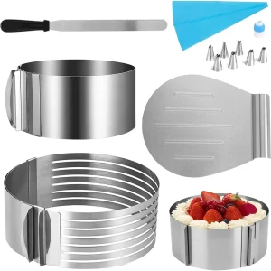 Kit pâtisserie 4 pièces avec cercle réglable – HDKAJL