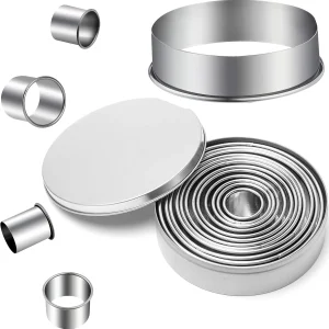 Ensemble 12 Emporte-pièces Ronds en Acier Inoxydable