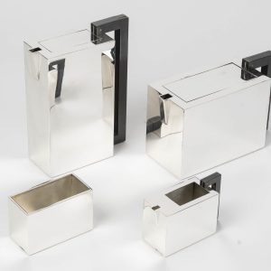 ARMANI CASA Service à thé et café moderniste, argent massif 1970/2000