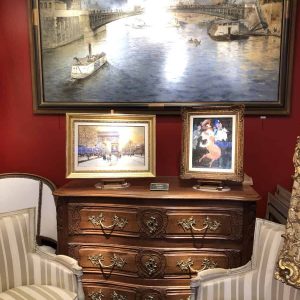 Commode de mariage Lyonnaise 18è siècle en Noyer Massif