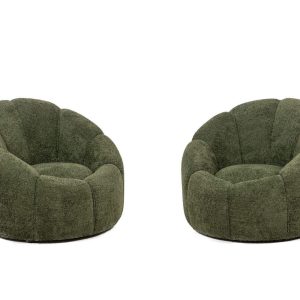 Paire de fauteuils en tissu à bouclettes. Contemporain. LS62021908P