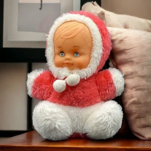 Ancienne Poupée – Doudou – Collection – Rare – Rose –