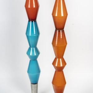 Paire de sculptures totems, années 1980