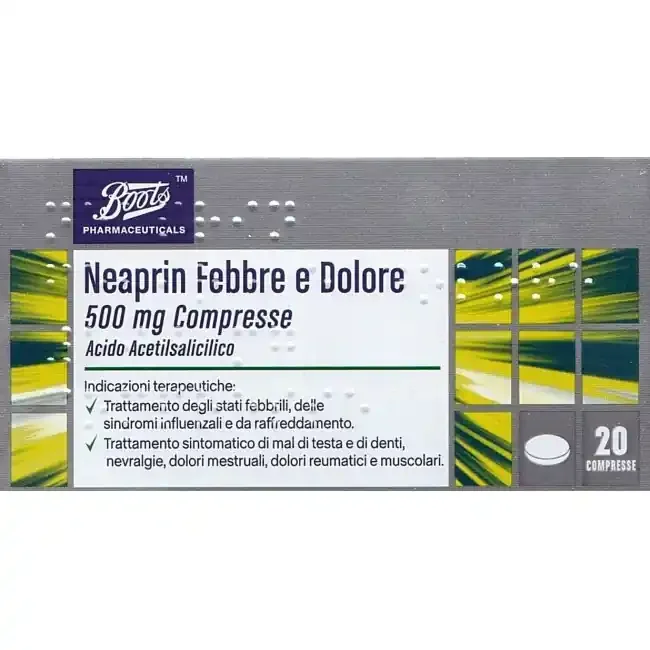 Boots Neaprin Febbre Dolore 20 Compresse farmaco 500mg
